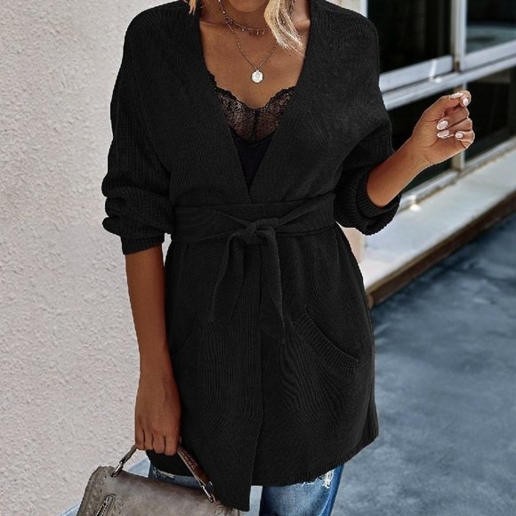 LAST ONE !  Tie Front Cardigan (NO TAGS/UNWORN) - Picture 1 of 2